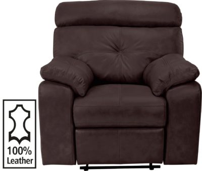 Collection - Cameron - Leather - Recliner Chair - Chocolate